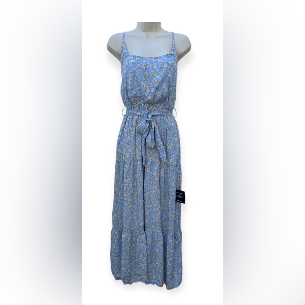 Lulu's Sunny Bliss Cottagecore  Floral Print Tiered Maxi Dress Women's Med‎ NWT